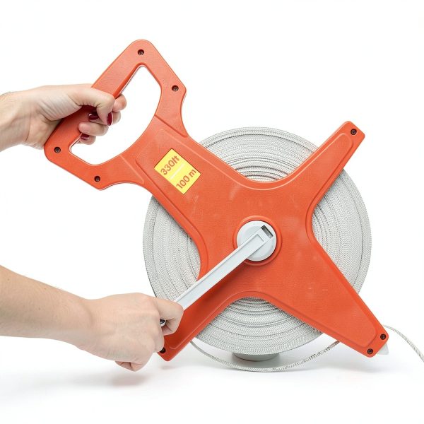Katzco 300 Feet Open Reel Tape Measure Dual Sided Fiberglass Reel-7