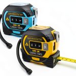 Almighty Ruler 3-in-1 Measuring Tape LCD 16ft Rangefinder Yellow-0