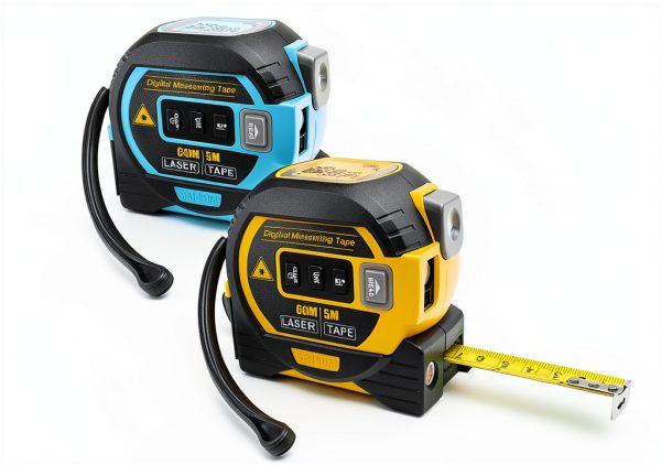 Almighty Ruler 3-in-1 Measuring Tape LCD 16ft Rangefinder Yellow-0