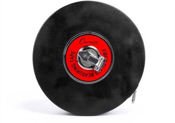 Champion Sports Closed Reel Measure Tape 200ft Dual Sided Hand Crank-0
