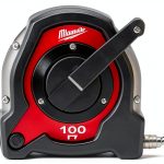 Milwaukee Closed Rl Lng Tape 100' Reel – Black/Red Slide‑Lock Design-0