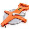 Open Reel Fiberglass Tape Measure Bdwievn 330FT (100M) Orange-0
