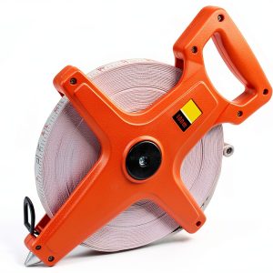 Yima Open Reel Fiberglass Tape Measure 330ft Orange 100m Slide Lock-0
