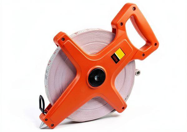 Yima Open Reel Fiberglass Tape Measure 330ft Orange 100m Slide Lock-0