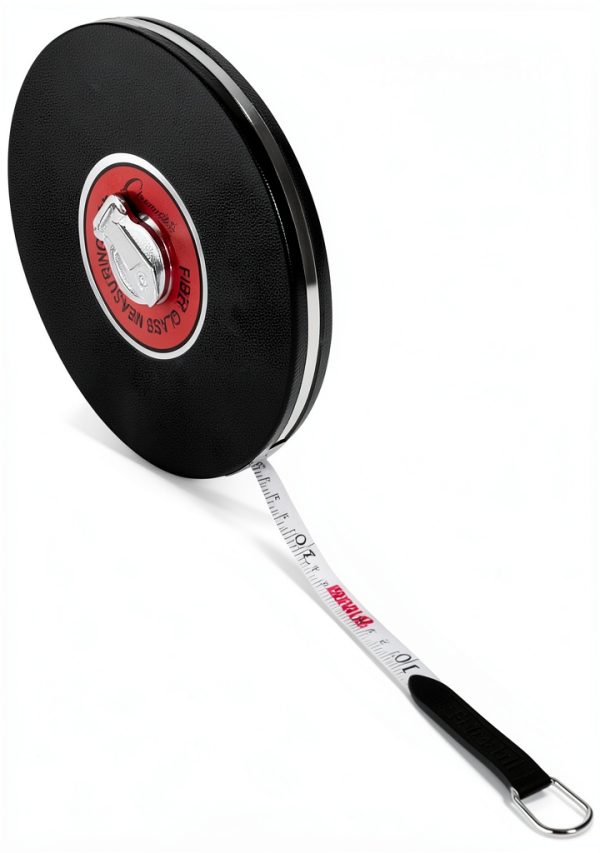 Champion Sports Closed Reel Measure Tape 200ft Dual Sided Hand Crank-1