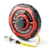 HAUTMEC 100ft/30m Tape Measure Long Measuring Tape Flexible PVC Fiberglass Dual Inch/Metric, Closed Reel Measure Tape, for Land Yard Distance Measurement, and Construction 25061-0