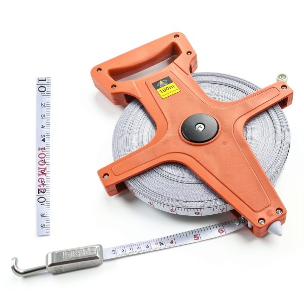 Open Reel Fiberglass 300 Ft Tape Measure Dual‑Sided Feet & Meters-2