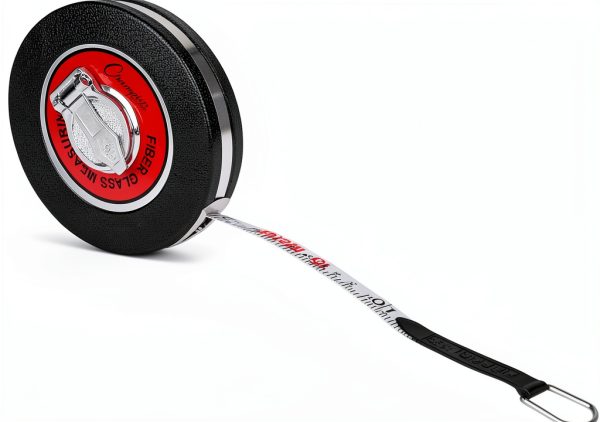 Champion Sports Closed Reel Measure Tape 50ft Fiberglass Dual Sided-1