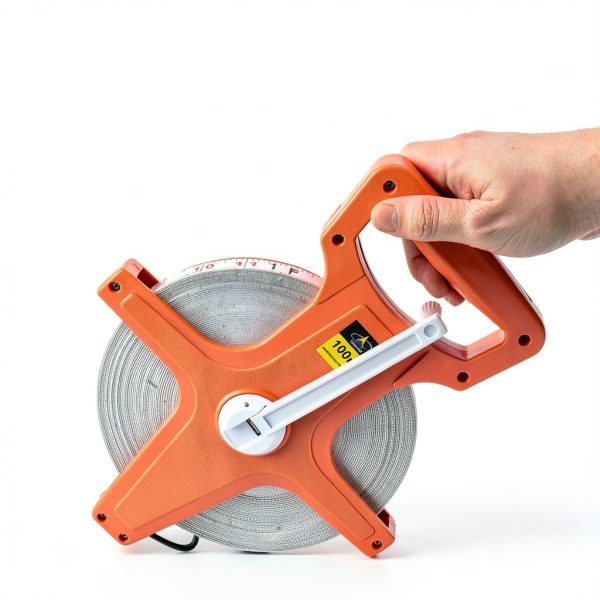 Open Reel Fiberglass 300 Ft Tape Measure Dual‑Sided Feet & Meters-6