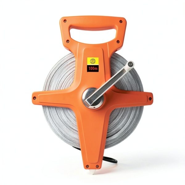 QWORK Tape Measure 330 ft Fiberglass Dual Side 1/2 Inch Reel-1