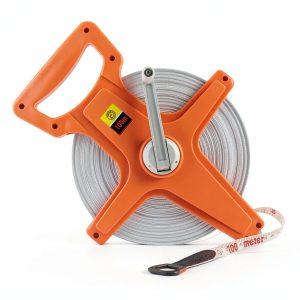 QWORK Tape Measure 330 ft Fiberglass Dual Side 1/2 Inch Reel-0