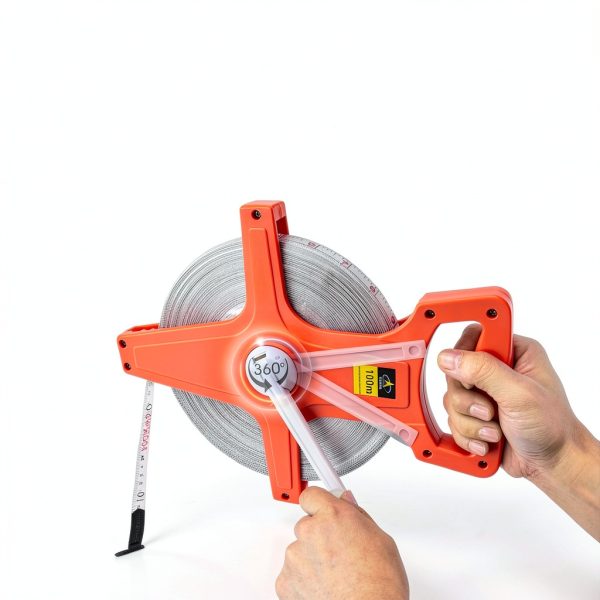 Open Reel Fiberglass 300 Ft Tape Measure Dual‑Sided Feet & Meters-3