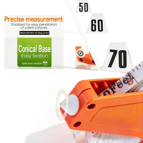 Open Reel Fiberglass 300 Ft Tape Measure Dual‑Sided Feet & Meters-4