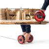 HAUTMEC 100ft/30m Tape Measure Long Measuring Tape Flexible PVC Fiberglass Dual Inch/Metric, Closed Reel Measure Tape, for Land Yard Distance Measurement, and Construction 25061-6