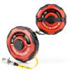 HAUTMEC 100ft/30m Tape Measure Long Measuring Tape Flexible PVC Fiberglass Dual Inch/Metric, Closed Reel Measure Tape, for Land Yard Distance Measurement, and Construction 25061-1